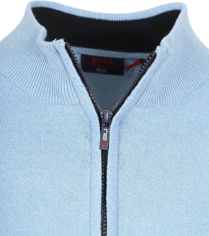 NZA Half Zip Pullover Christopher Melange Hellblau - Größe M günstig online kaufen