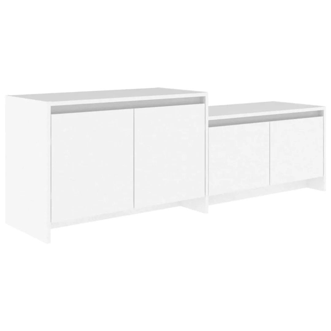 Tv-schrank Weiß 146,5x35x50 Cm Spanplatte günstig online kaufen