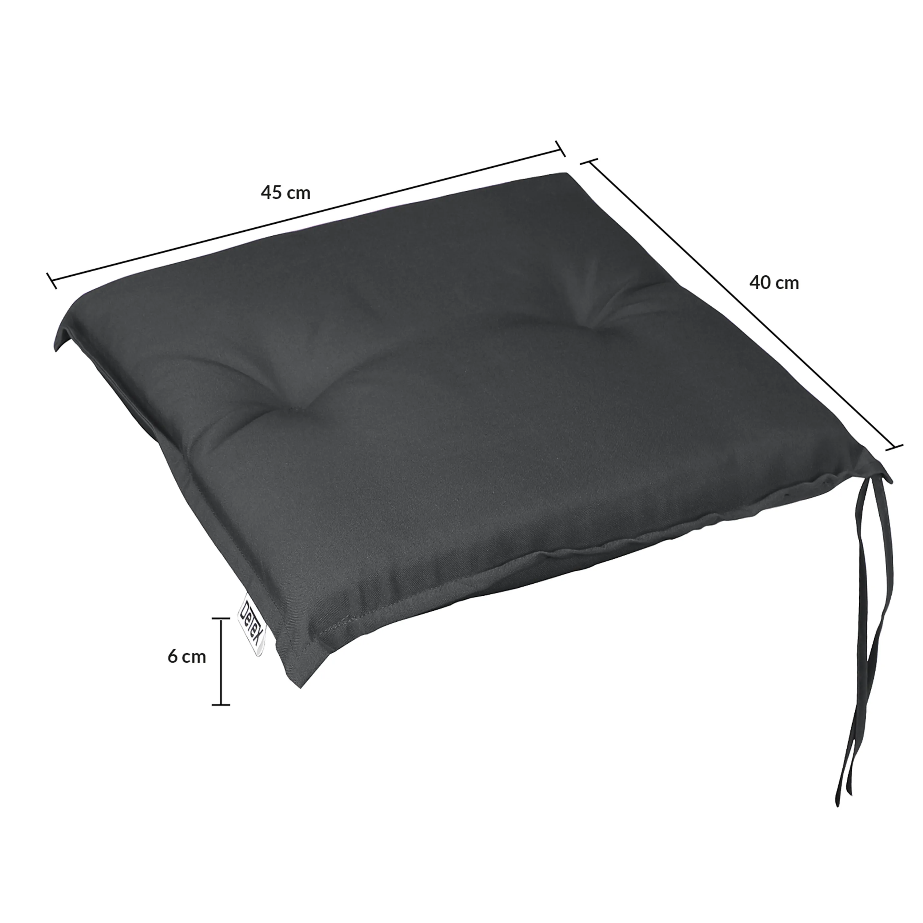 Sitzkissen 4er-Set Sydney Anthrazit 45x40x6cm günstig online kaufen