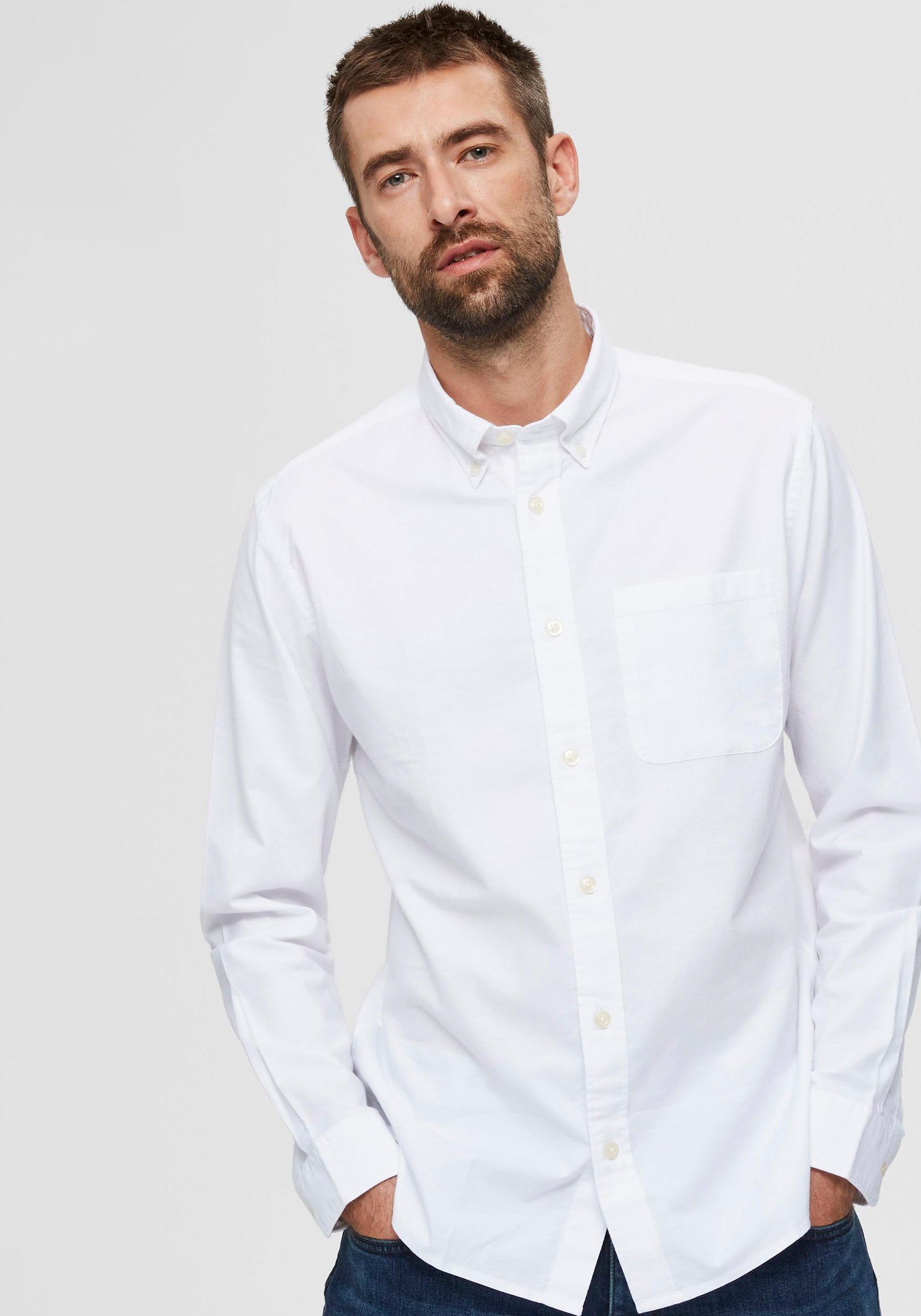 SELECTED HOMME Langarmhemd SLHREGRICK-OX SHIRT LS günstig online kaufen