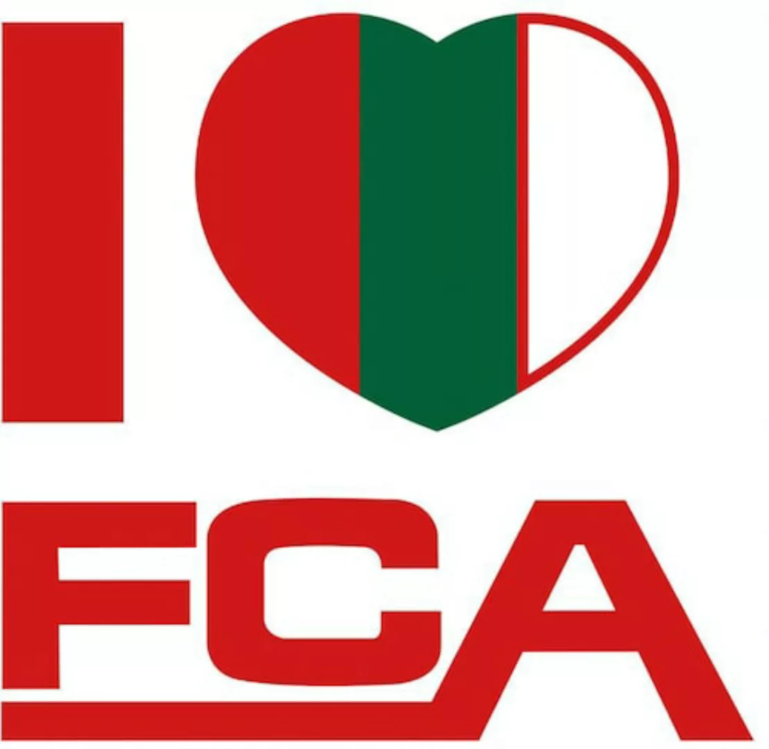 Wall-Art Wandtattoo "FC Augsburg I love FCA", (Set, 1 St.), selbstklebend, günstig online kaufen