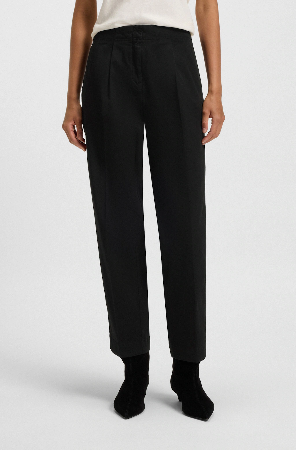 BOSS ORANGE Chinohose "Taquina Premium Damenmode", im Loose Barrel Fit günstig online kaufen
