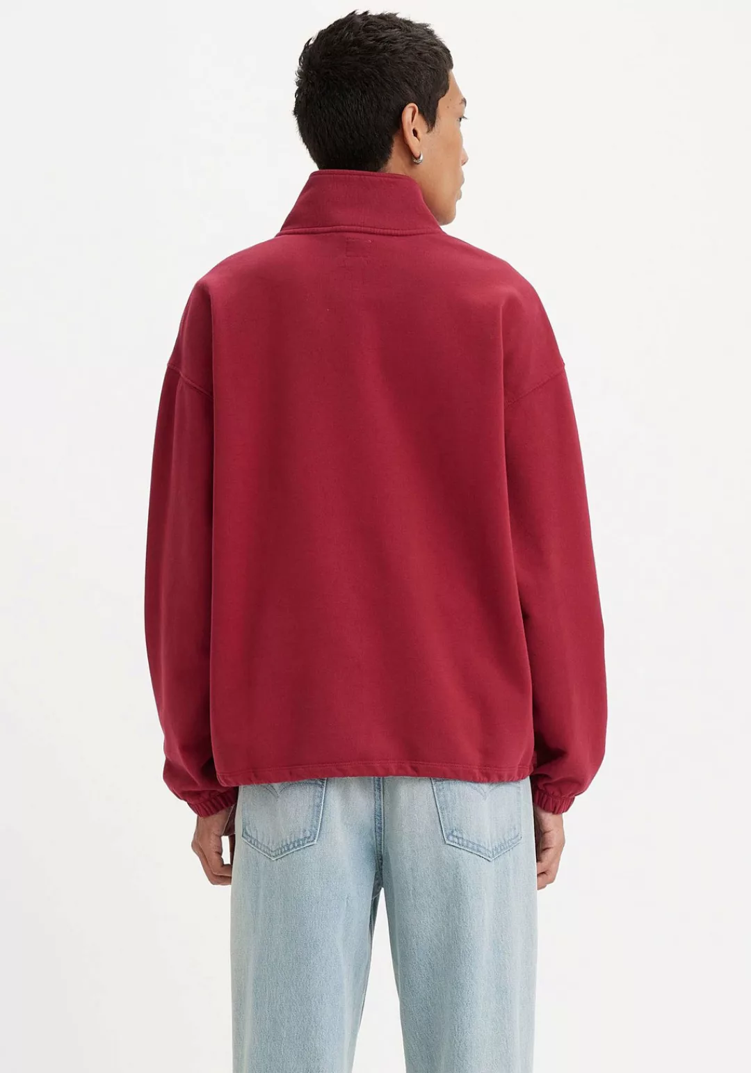 Levi's® Sweatshirt RLXD GRAPHIC 1/4 ZIP mit altenglischem Logo auf der Brus günstig online kaufen