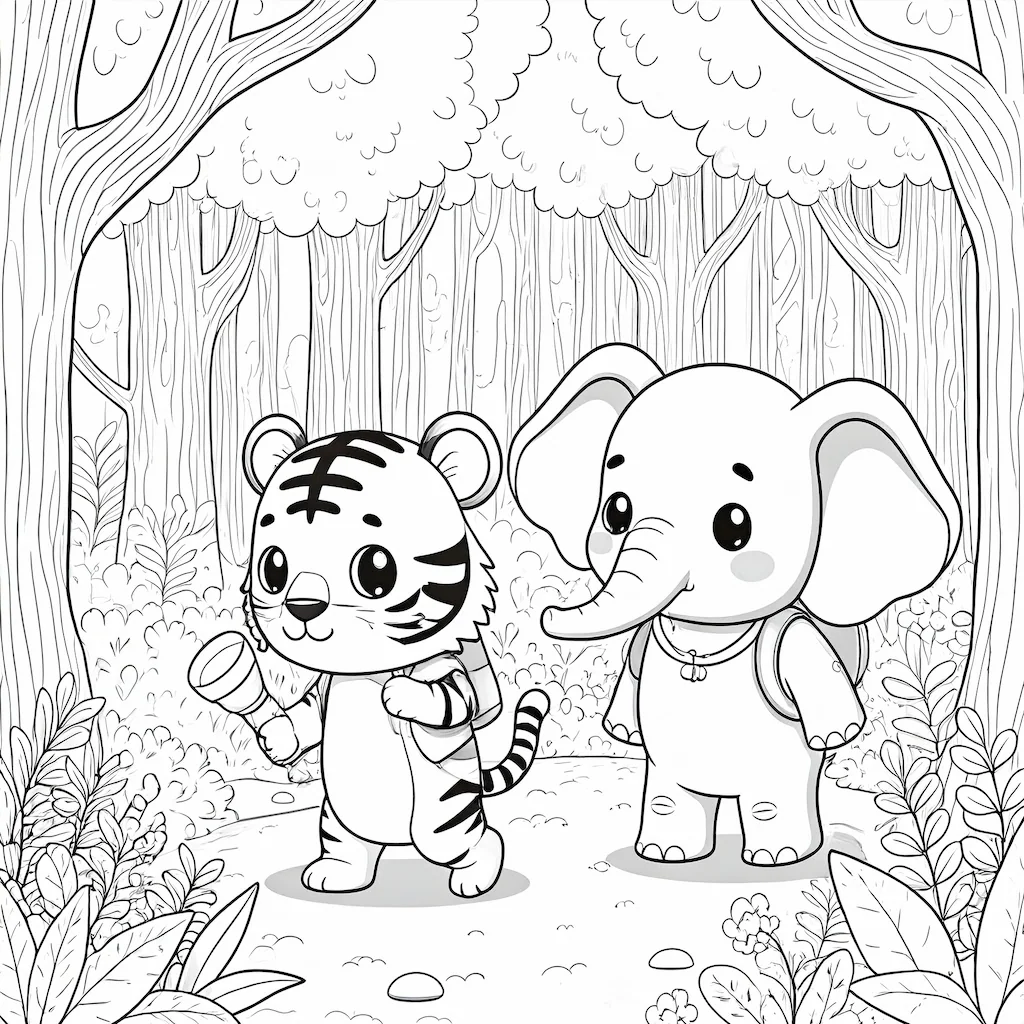 queence Wandsticker "Tiger und Elefant", (1 St.), DIY-Wandsticker zum Bemal günstig online kaufen