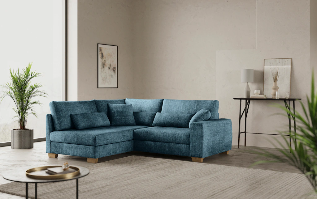 Home affaire Ecksofa "Helena II DuraSpring", mit Taschenfederkern, bis 140 günstig online kaufen