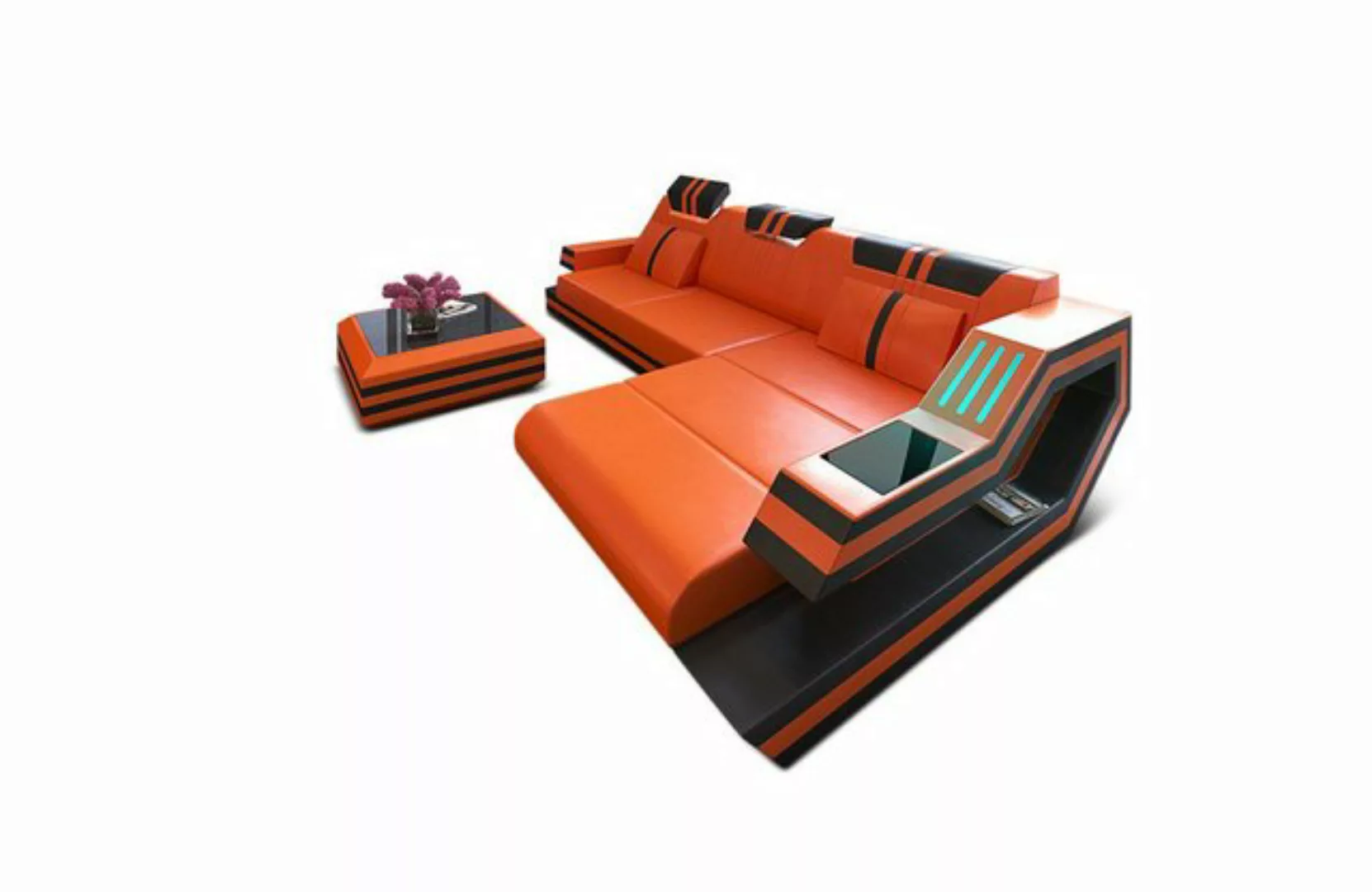 Sofa Dreams Ecksofa Ledercouch Ledersofa Ravenna L Form Leder Sofa, Couch, günstig online kaufen