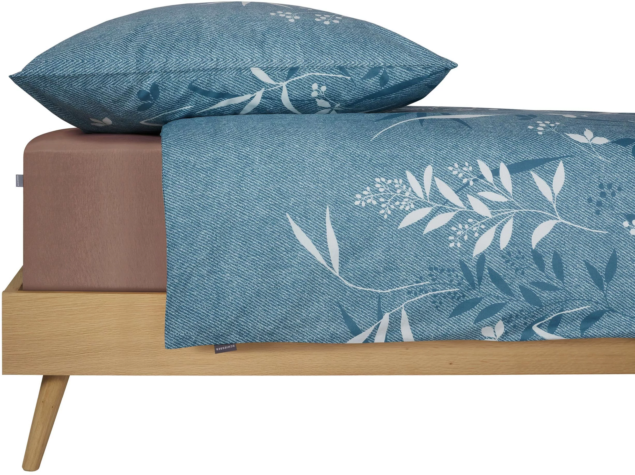 Schiesser Bettwäsche »Kicky aus weicher Baumwolle in cooler Jeansoptik mit günstig online kaufen