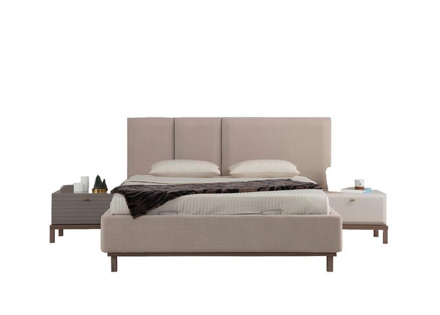 Xlmoebel Bett Exklusives Polsterbett mit Designer-Beige Schlafzimmermöbeln günstig online kaufen