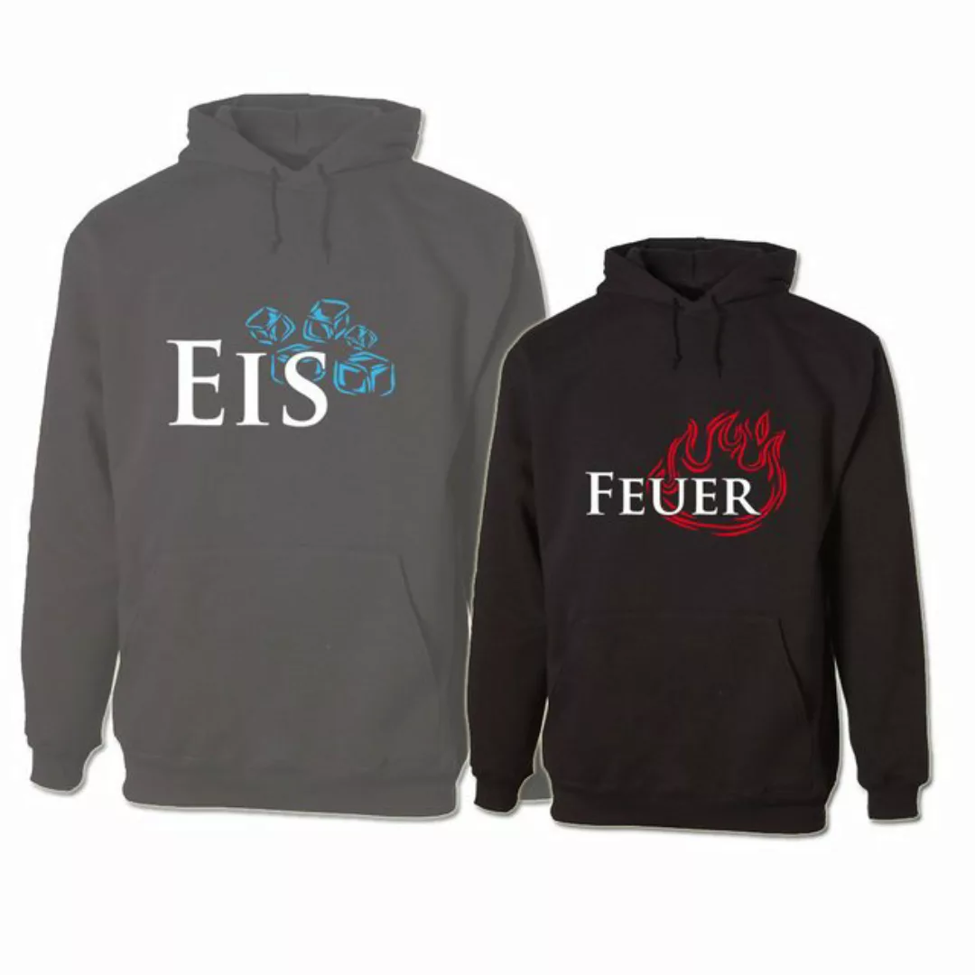 G-graphics Hoodie Eis & Feuer (Partner- / Paar-Set, Einzelteile zum selbst günstig online kaufen