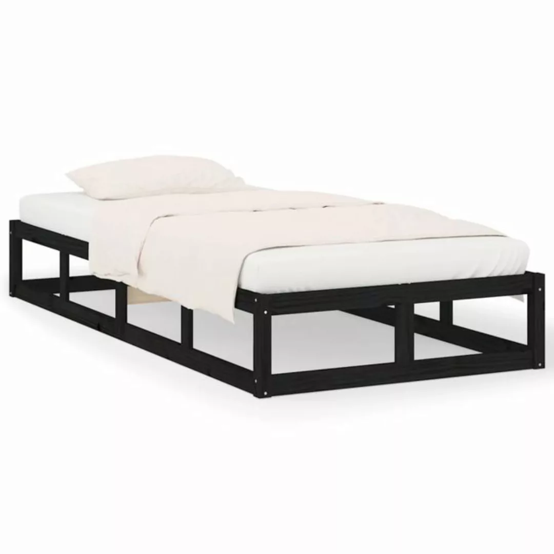 furnicato Bett Massivholzbett Schwarz 75x190 cm günstig online kaufen