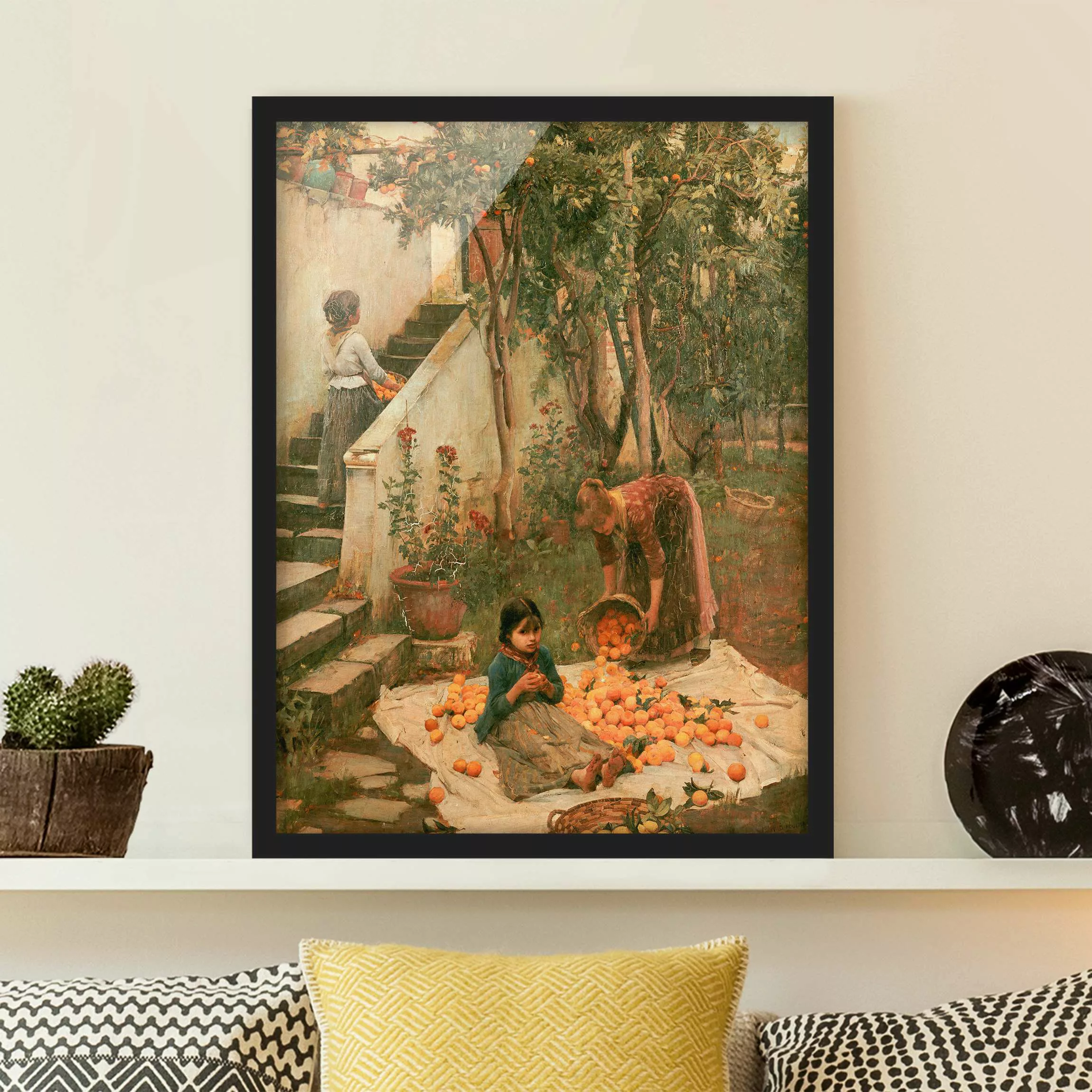 Bild mit Rahmen Kunstdruck - Hochformat John William Waterhouse - Die Orang günstig online kaufen