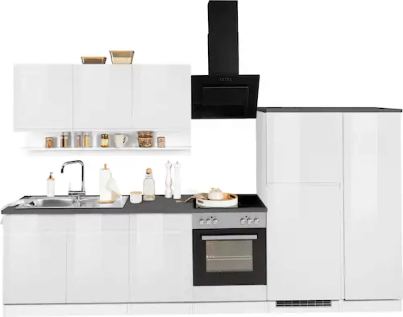 Kochstation Küche "KS-Virginia", Breite 320 cm, wahlweise mit E-Geräten günstig online kaufen