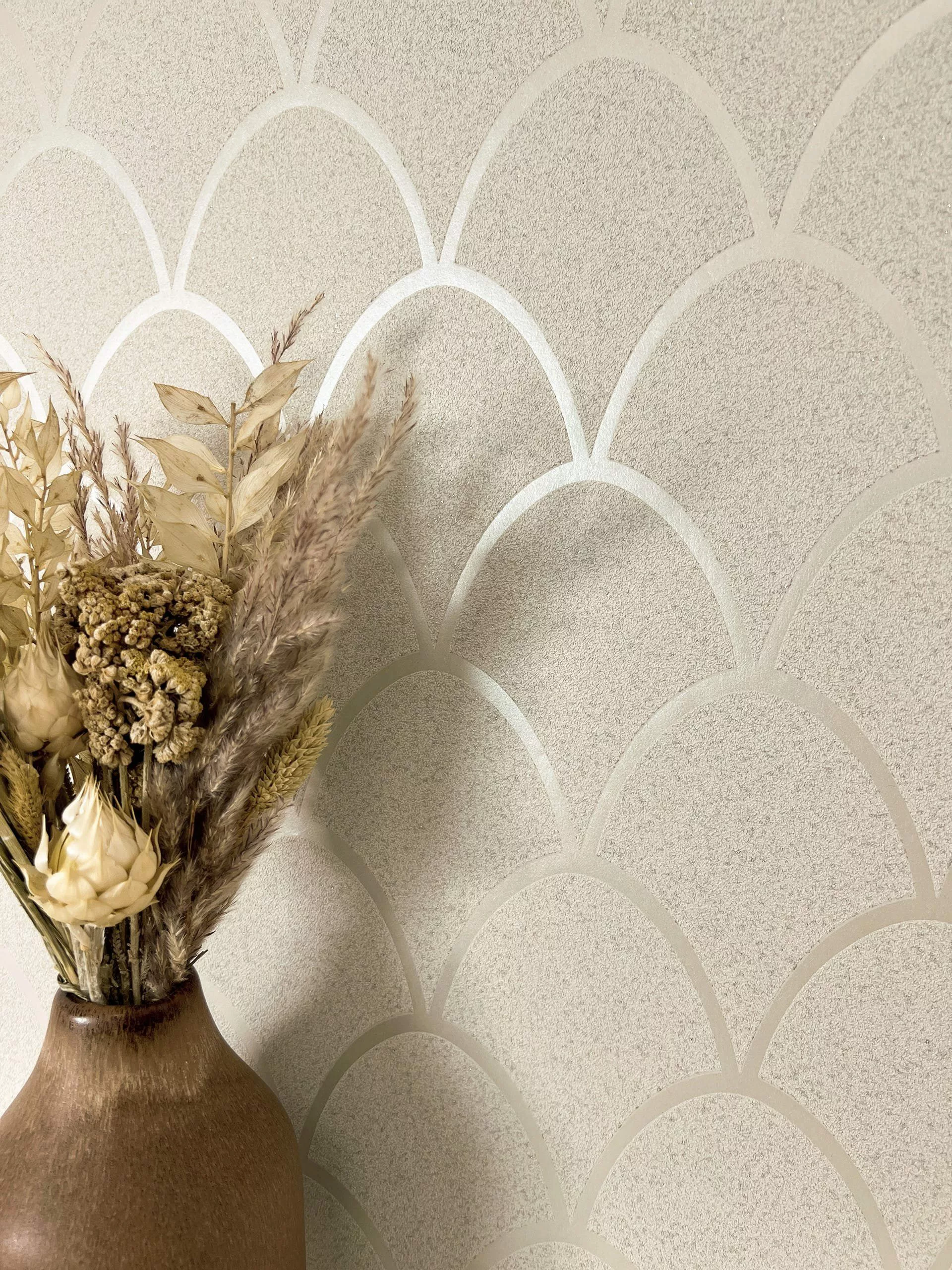 Newroom Vliestapete, Beige Tapete Modern Fischschuppen günstig online kaufen