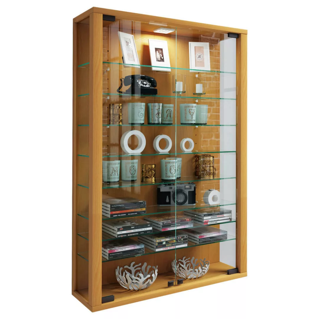 Vitrine Vitrosa Mini buche Nachbildung Holzwerkstoff Glas B/H/T: ca. 59x90x günstig online kaufen