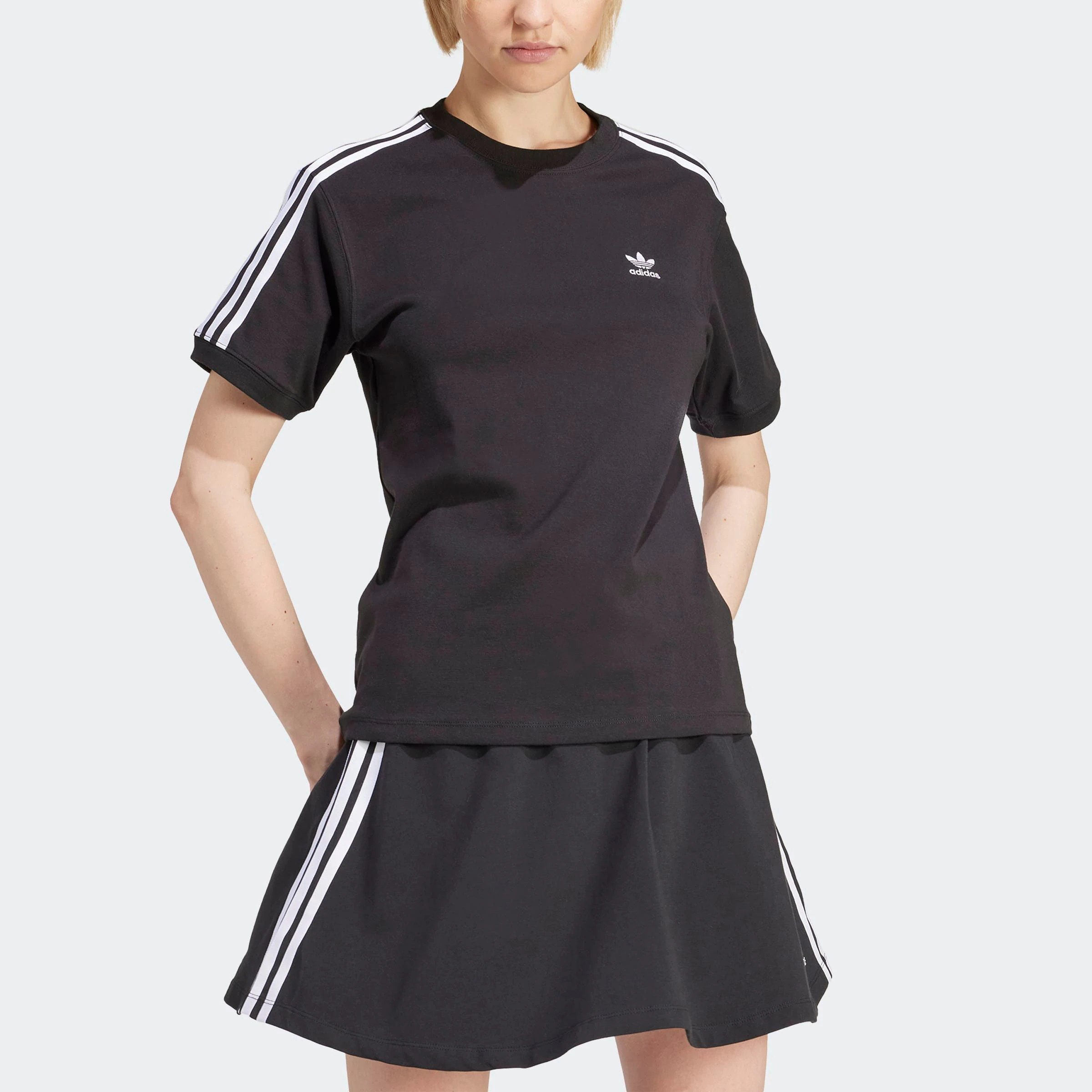 adidas Originals T-Shirt "3 STRIPE TEE", drei Streifen Shirt mit Trefoil Lo günstig online kaufen