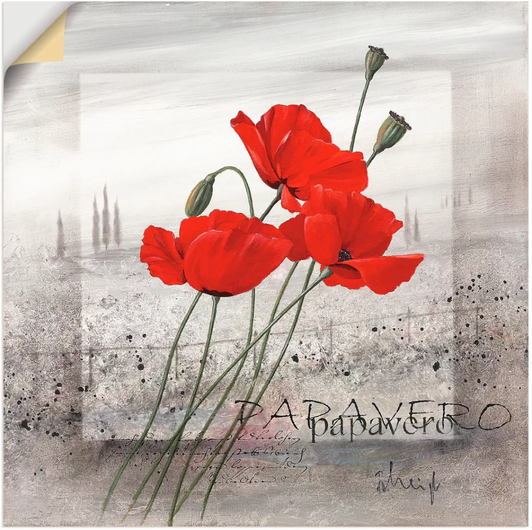 Artland Wandbild »Mohnblumen«, Blumen, (1 St.), als Leinwandbild, Poster, W günstig online kaufen