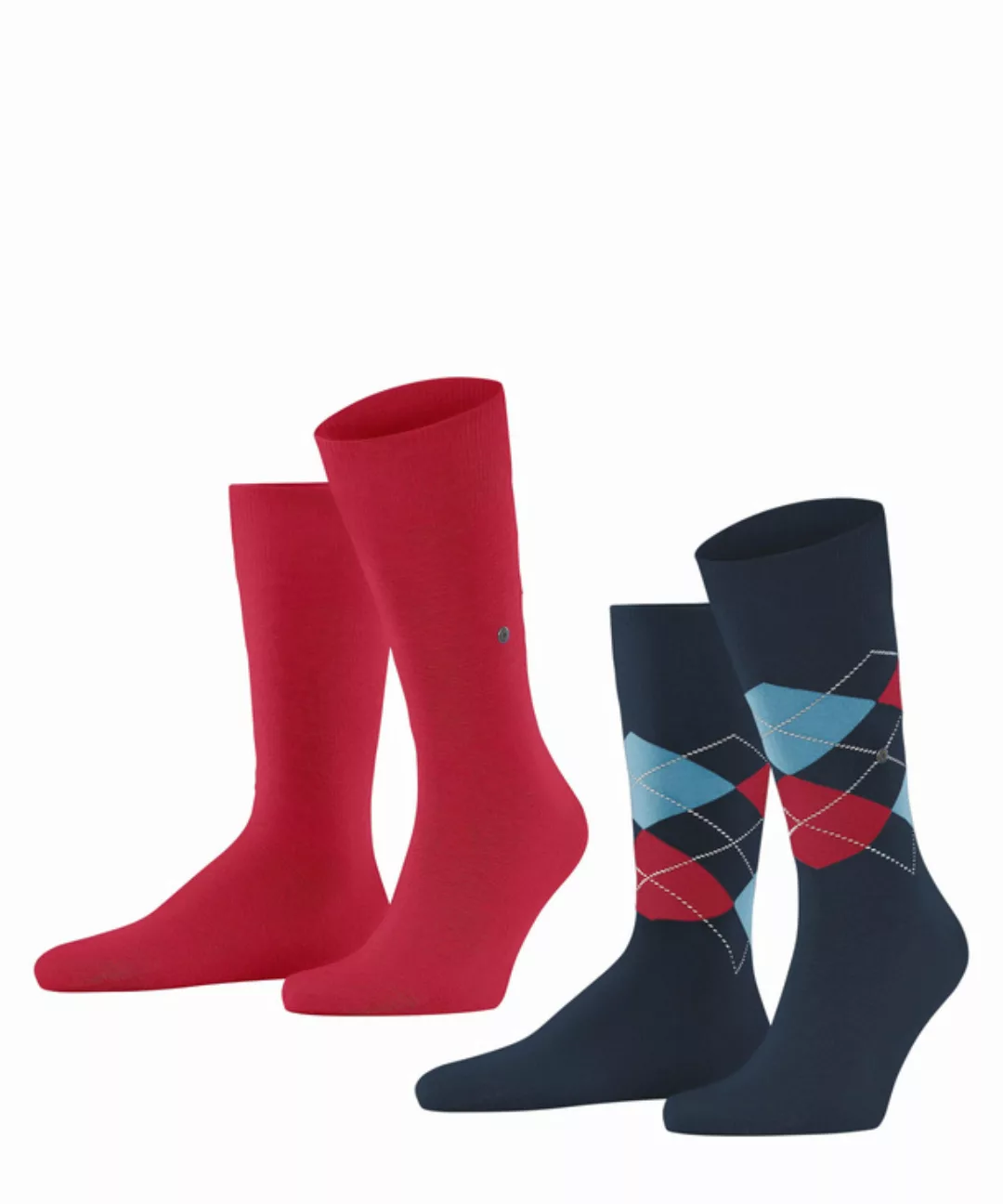 Burlington Everyday 2-Pack Herren Socken, 40-46, Blau, Argyle, Baumwolle, 2 günstig online kaufen