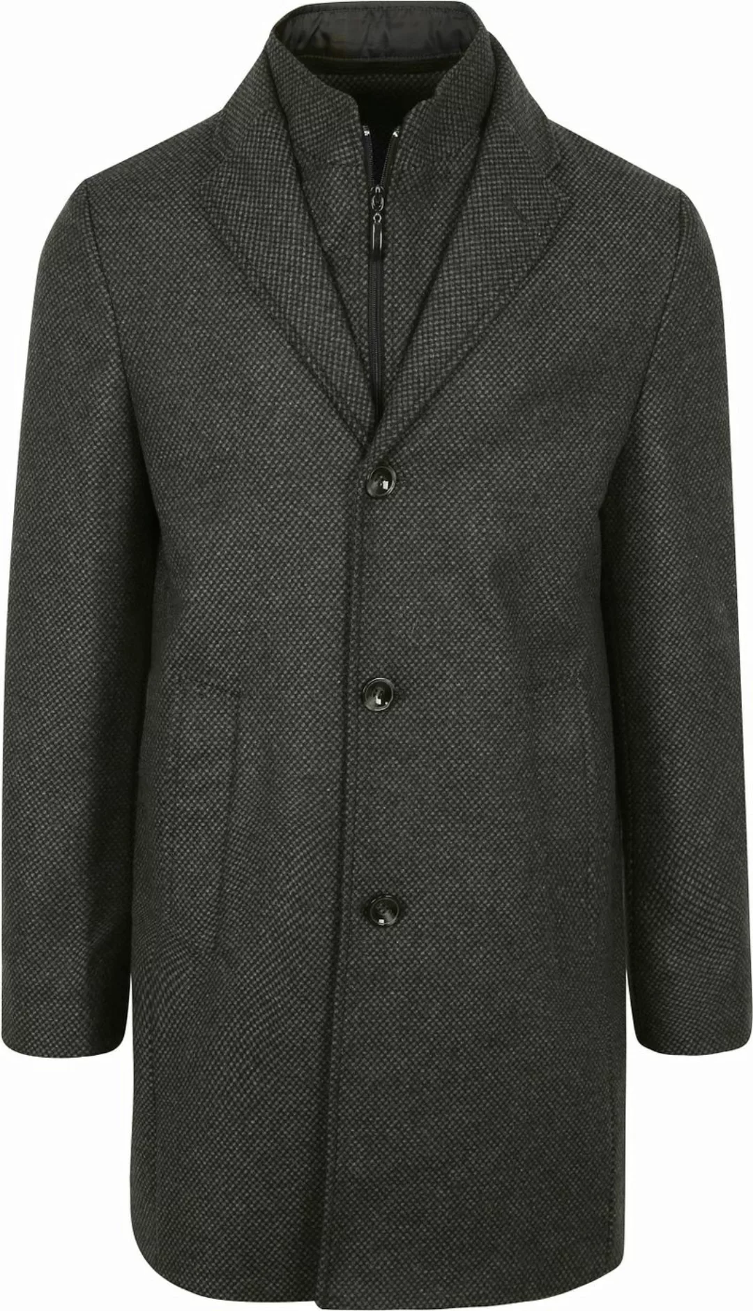 Suitable K150 Mantel Wool Blend kariert Dunkelgrün - Größe 54 günstig online kaufen