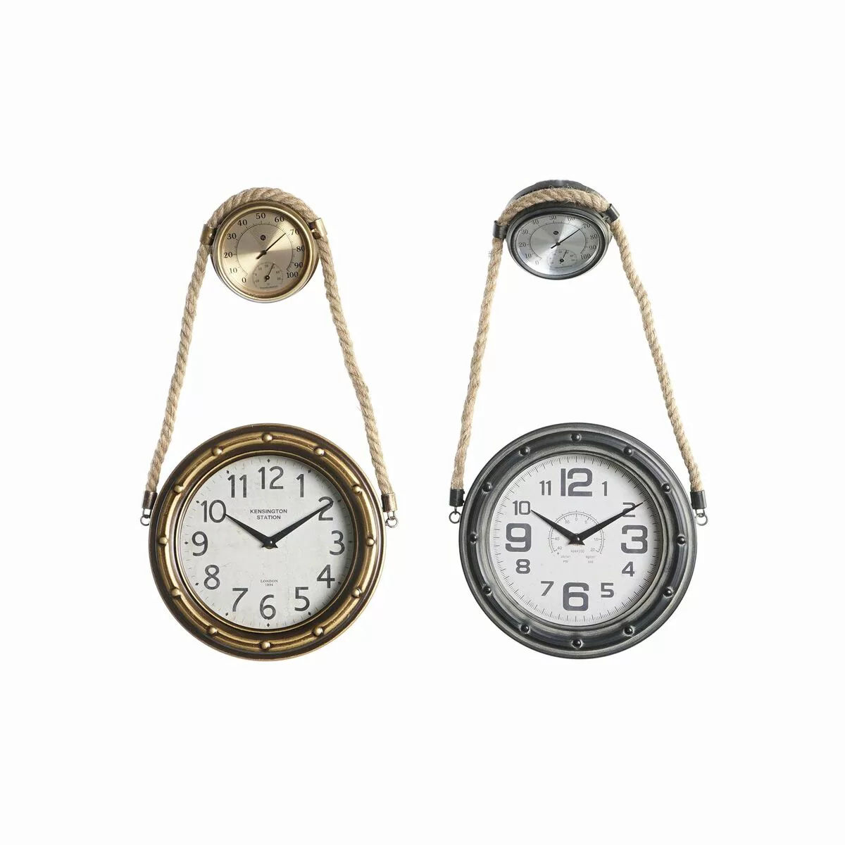 Wanduhr Dkd Home Decor Kristall Eisen Vintage 2 Stück (28,5 X 8 X 50 Cm) günstig online kaufen