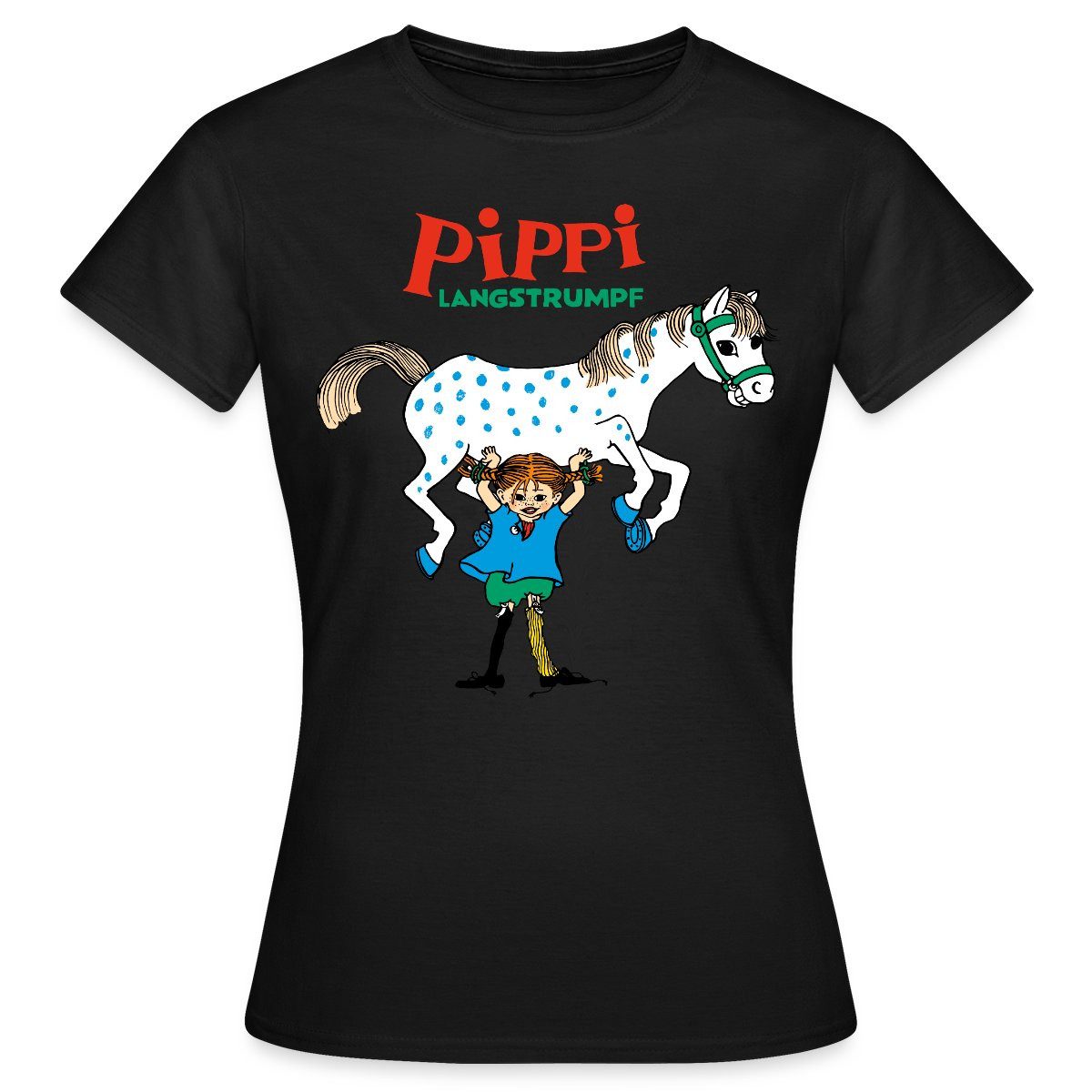 Spreadshirt T-Shirt Pippi Langstrumpf Pippi Hebt günstig online kaufen