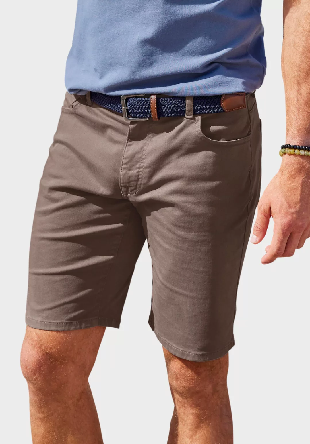 John Devin Chinoshorts regular-fit 5-Pocket Chino-Shorts aus elastischer Ba günstig online kaufen