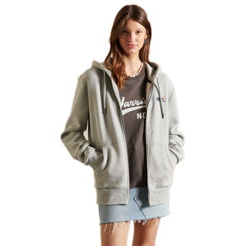 Superdry Loose Fit Ol Classic Sweatshirt Mit Reißverschluss S Noos Grey Mar günstig online kaufen