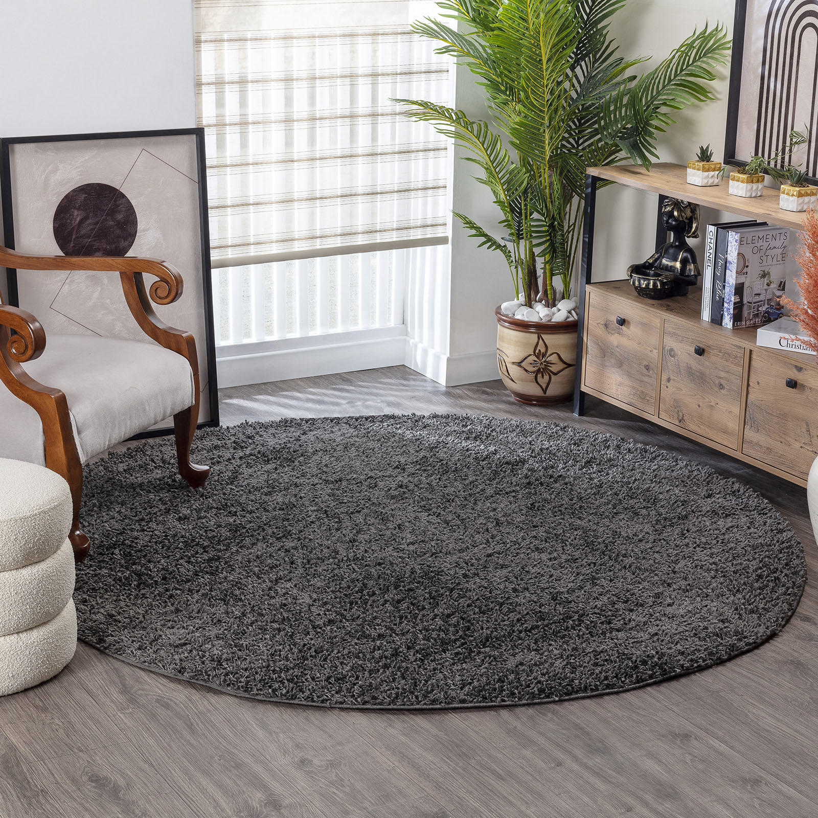 Livabliss Hochflor-Teppich »BORACAY«, rund, 37 mm Höhe, Flauschig, Langflor günstig online kaufen