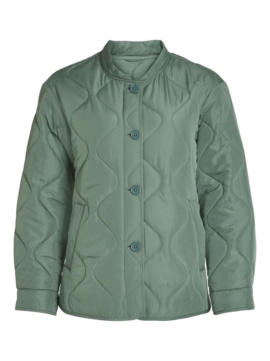 VILA Petite – Gesteppte Jacke Damen Grün günstig online kaufen