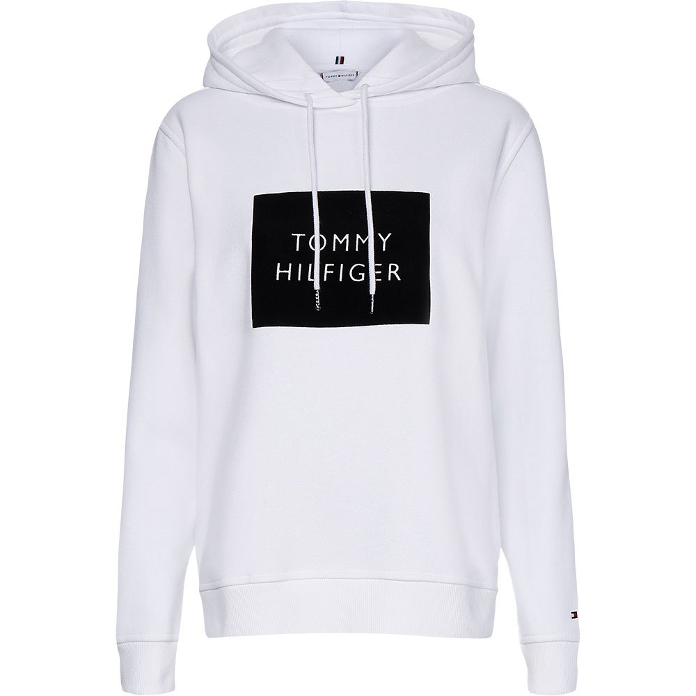 Tommy Hilfiger Regular Flock Box Kapuzenpullover M White günstig online kaufen