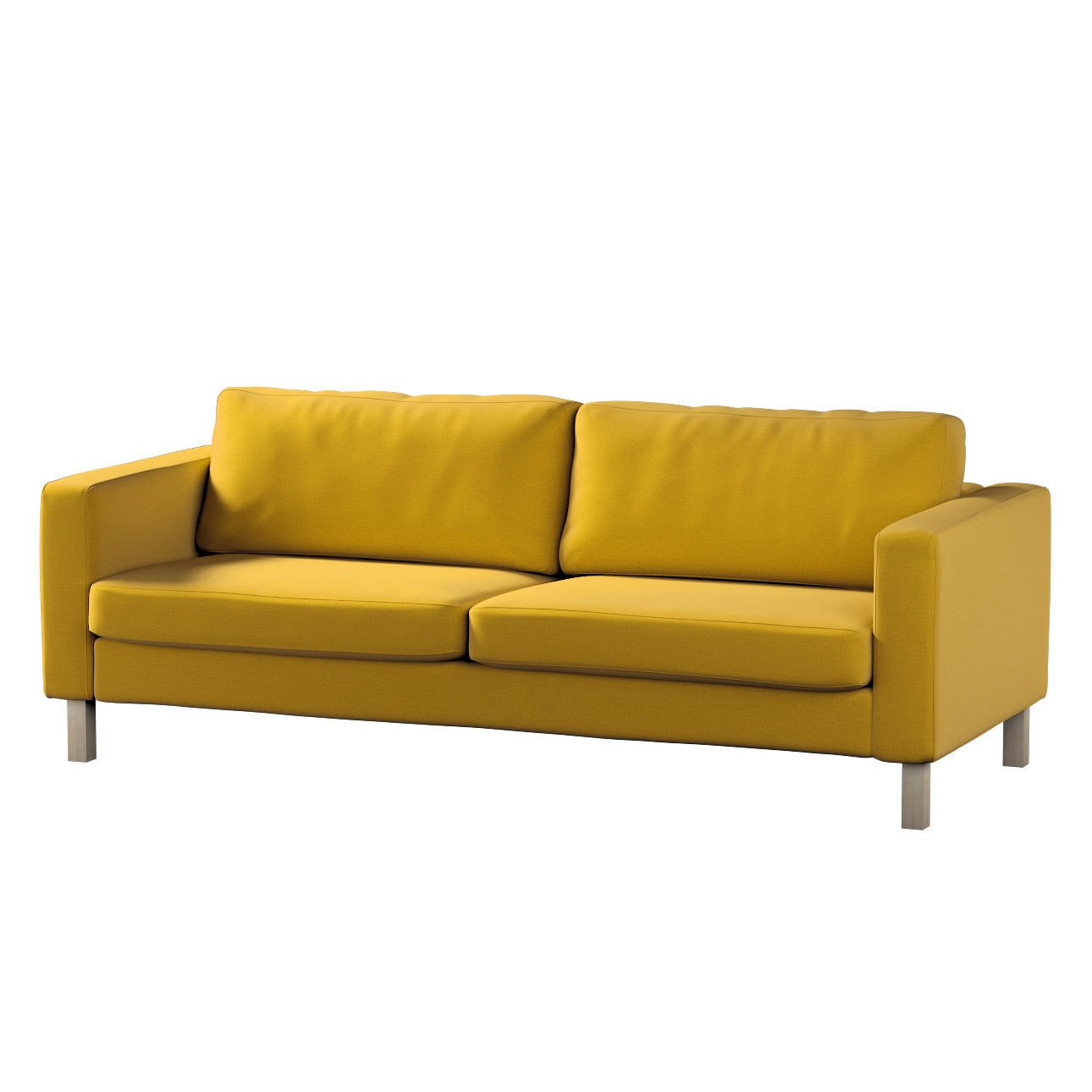 Bezug für Karlstad 3-Sitzer Sofa nicht ausklappbar, kurz, honiggelb, Bezug günstig online kaufen