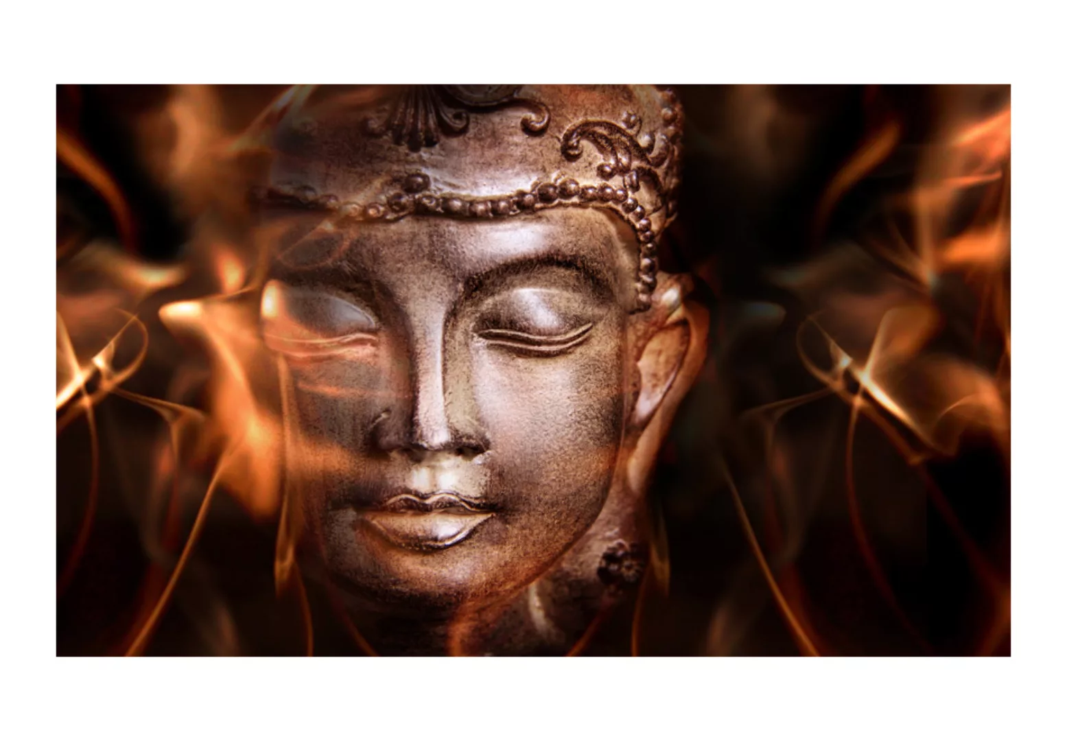Fototapete - Buddha. Fire Of Meditation. günstig online kaufen