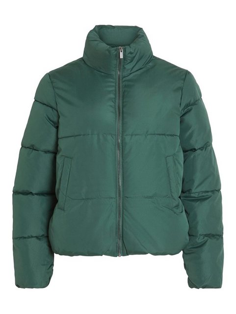 Vila Winterjacke Kurze Puffer Stepp Jacke mit Stehkragen VITATE 6129 in Grü günstig online kaufen