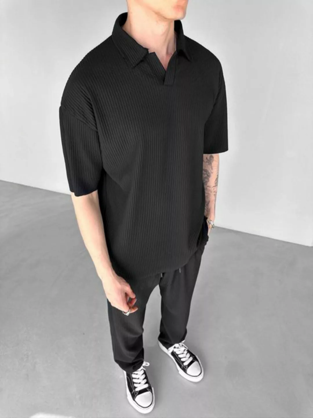 Abluka T-Shirt OVERSIZE STRUCTURED POLOSHIRT günstig online kaufen