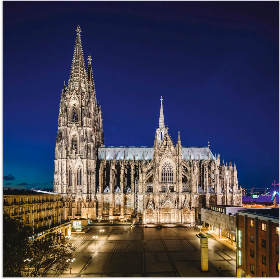 Artland Alu-Dibond-Druck "Kölner Dom am Abend", Gebäude, (1 St.), für Innen günstig online kaufen