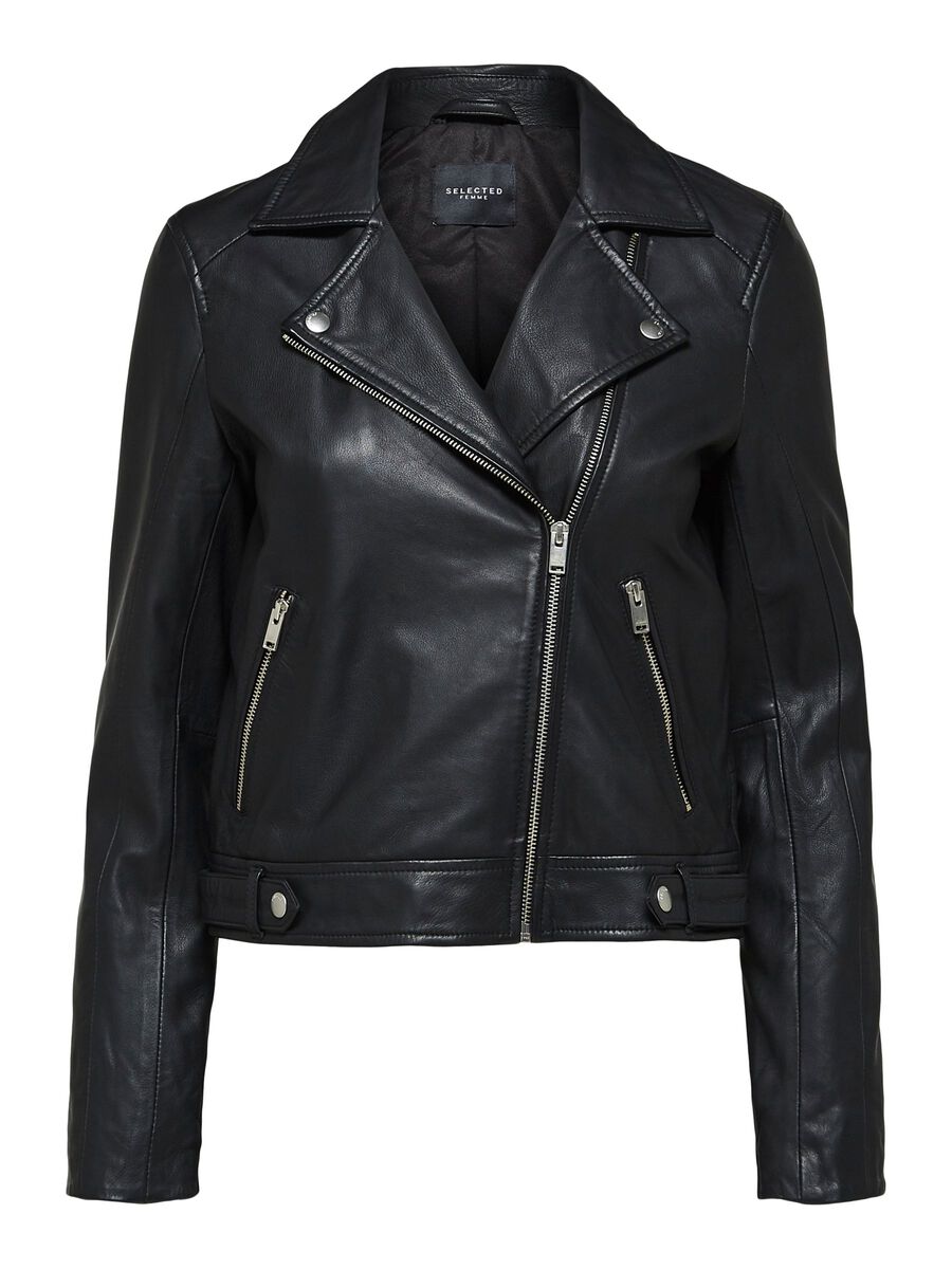 Selected Katie Leather Jacke 38 Black günstig online kaufen