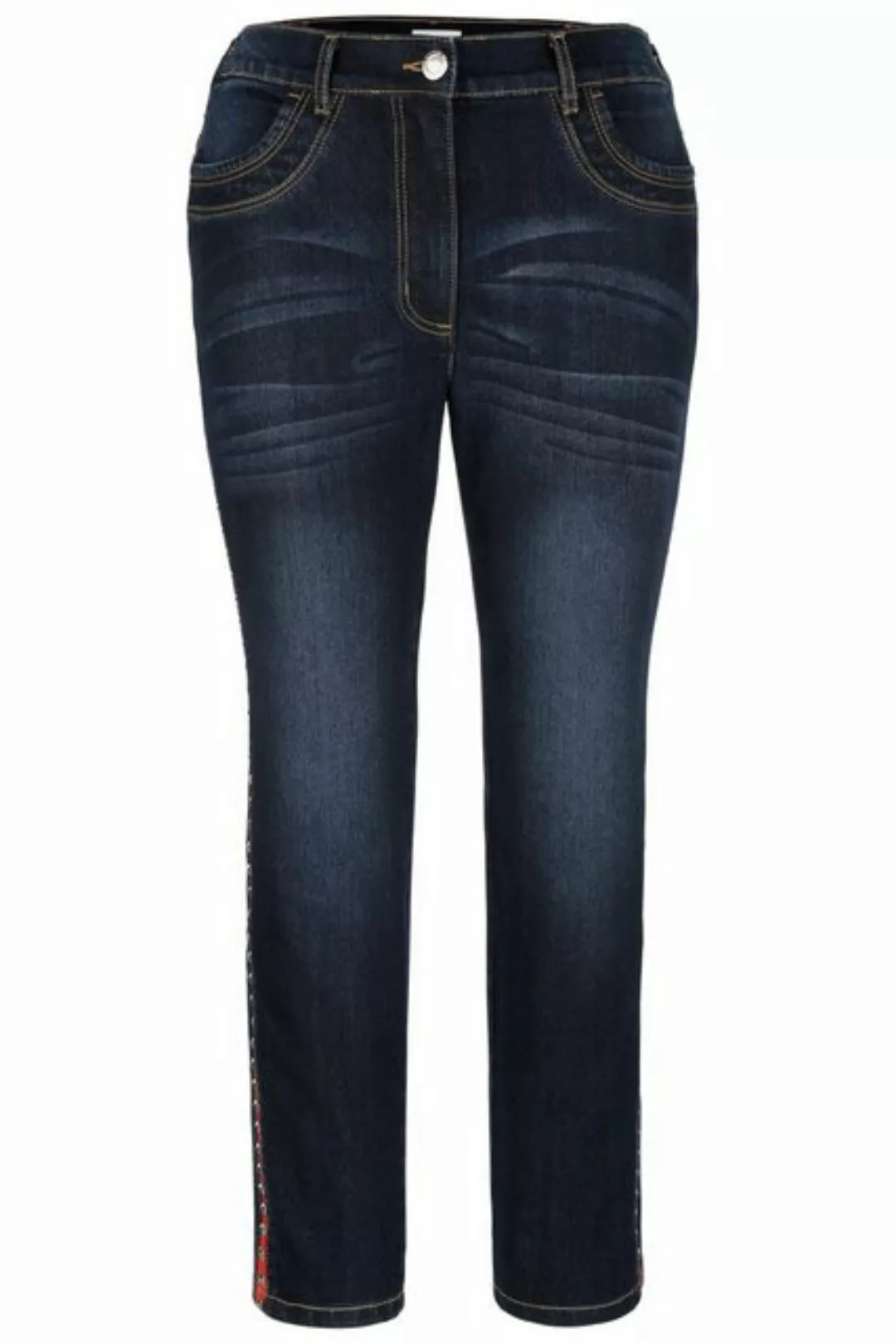 MIAMODA Regular-fit-Jeans Jeans Slim Fit Ziernietenstreifen 5-Pocket günstig online kaufen