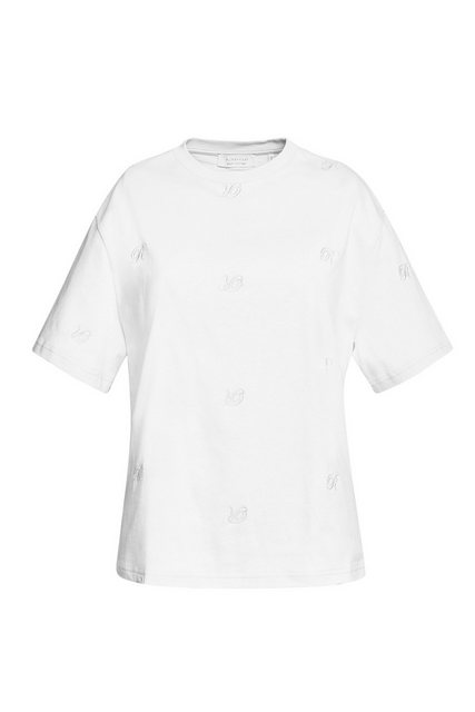 Rich & Royal T-Shirt Oversized T-Shirt with all over monogram stiching günstig online kaufen