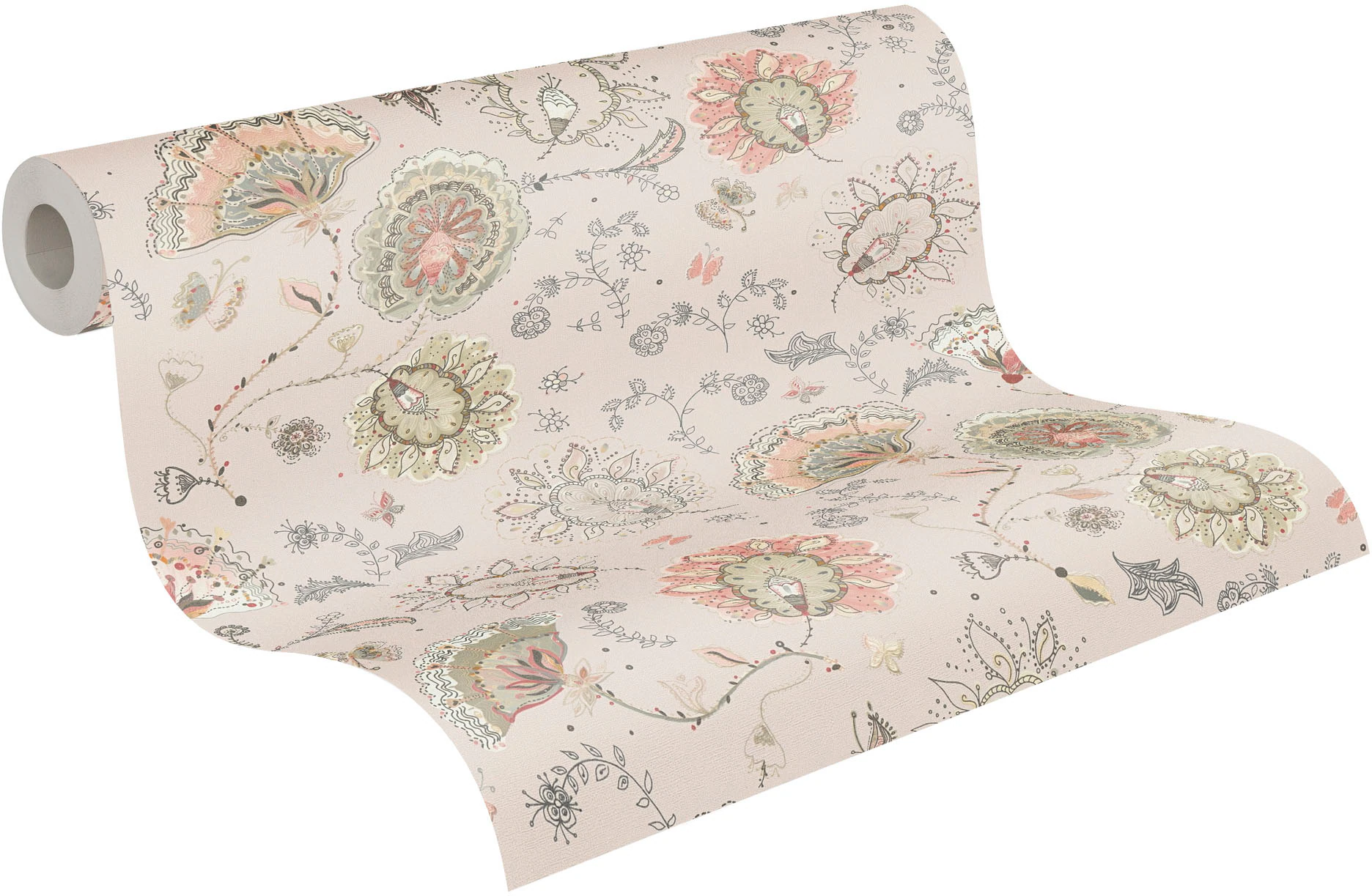 Bricoflor Paisley Tapete Französisch Romantische Vliestapete Creme Beige mi günstig online kaufen