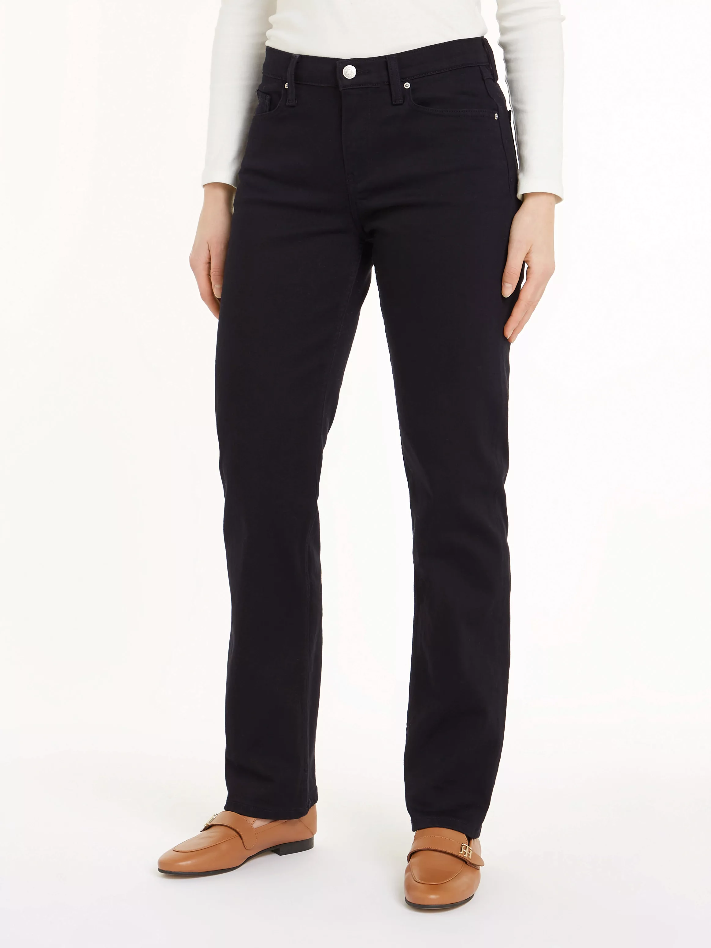 Tommy Hilfiger Straight-Jeans "CLASSIC STRAIGHT RW STAY BLACK", mit Tommy H günstig online kaufen