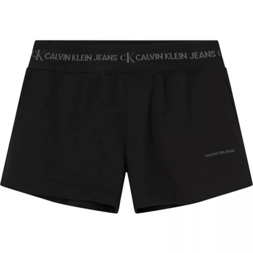 Calvin Klein Jeans Logo Trim Knit Shorts Hosen XS Ck Black günstig online kaufen