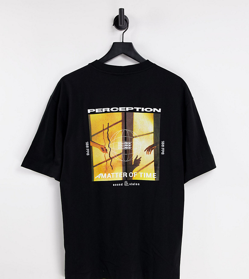 COLLUSION – Schwarzes T-Shirt mit Print günstig online kaufen
