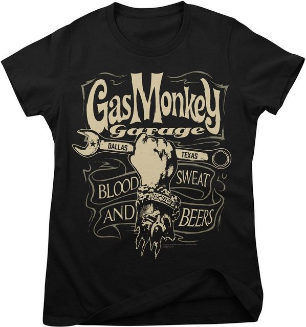 Gas Monkey Garage T-Shirt Gmg Wrench Label Girly Tee günstig online kaufen