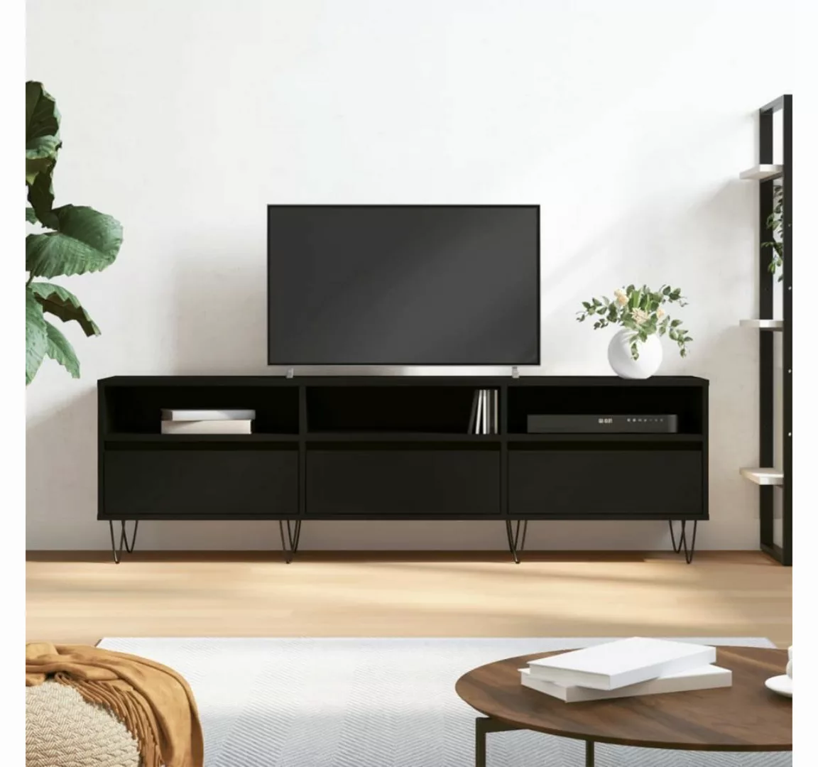vidaXL TV-Schrank TV-Schrank Schwarz 150x30x44,5 cm Holzwerkstoff (1-St) günstig online kaufen