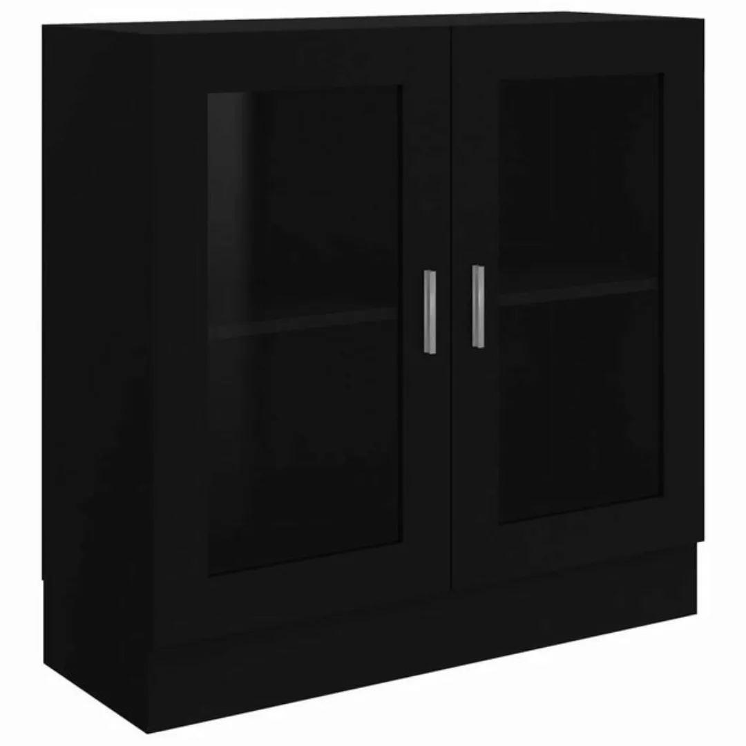 furnicato Vitrine Vitrinenschrank Schwarz 82,5x30,5x80 cm Holzwerkstoff (1- günstig online kaufen