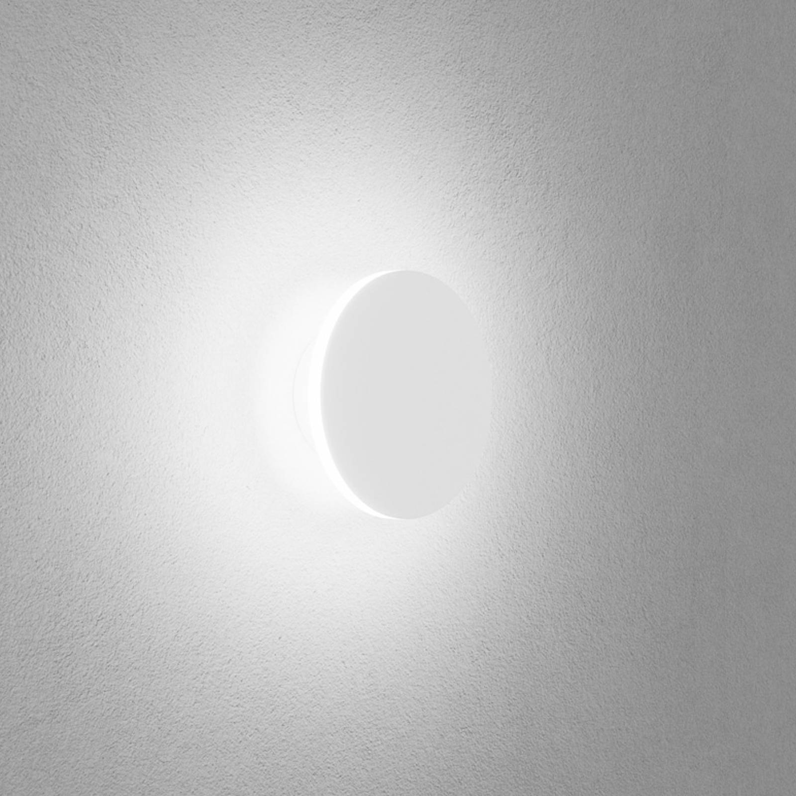 Egger LED-Wandleuchte Orbit, weiß, Ø 12,5 cm, Alu, 2.700 K günstig online kaufen