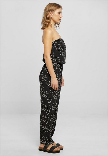 URBAN CLASSICS Jumpsuit TB1955 - Ladies Viscose Bandeau Jumpsuit blackflowe günstig online kaufen