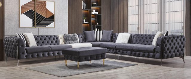 JVmoebel Ecksofa Sofa Ecksofa Couch Polster Ecksofas Couchen Chesterfield, günstig online kaufen