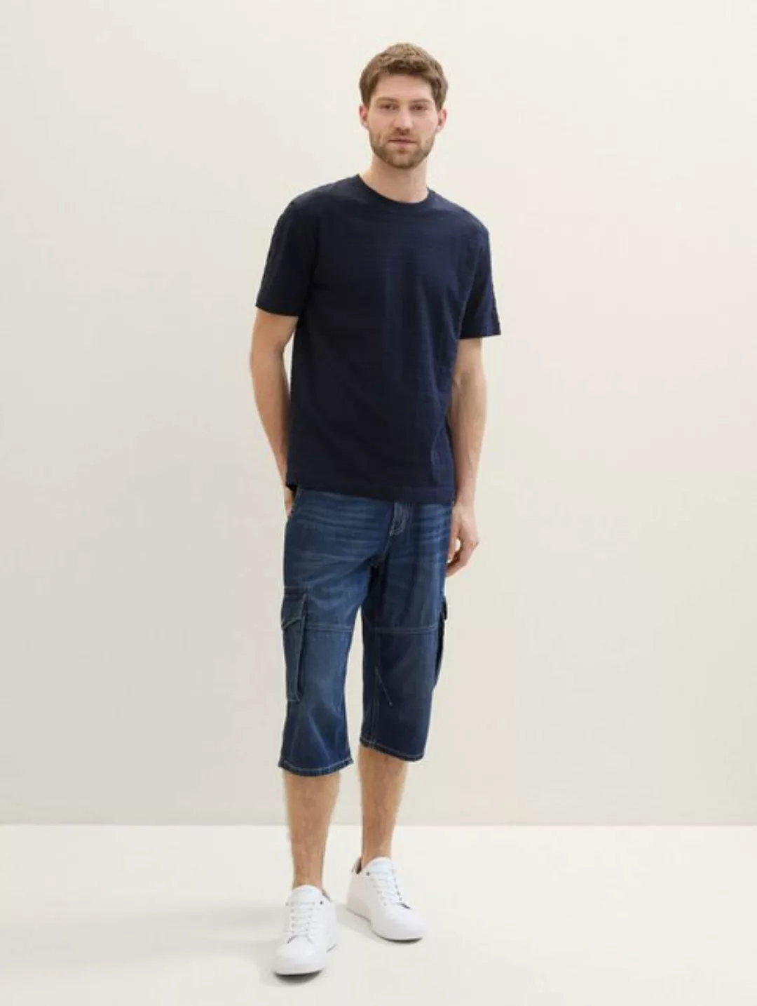 TOM TAILOR Jeansshorts Morris Overknee Shorts mit recycelter Baumwolle günstig online kaufen