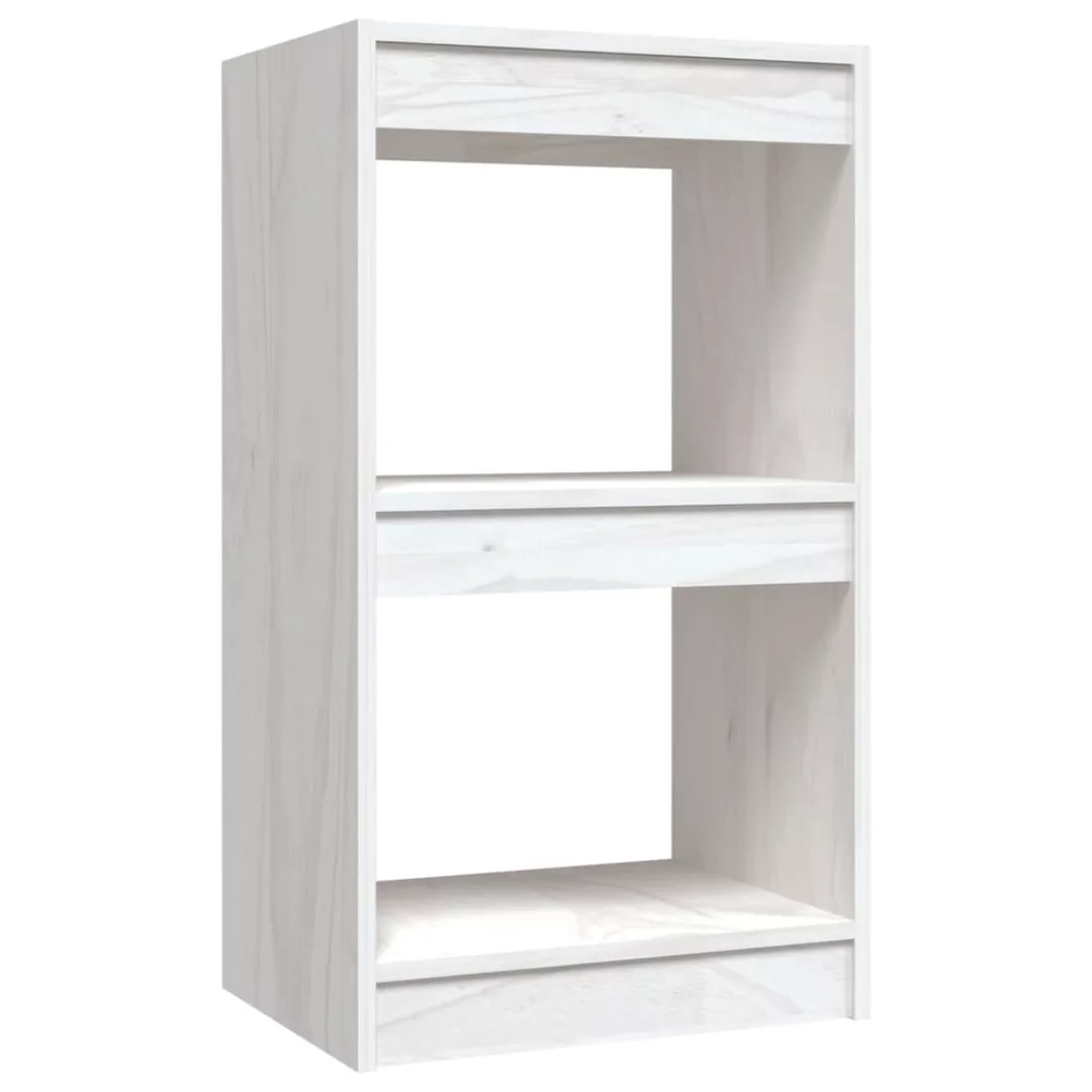 Bücherregal Weiß 40x30x71,5 Cm Massivholz Kiefer günstig online kaufen