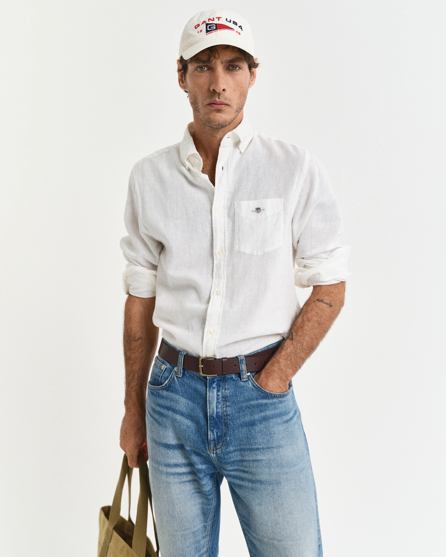 Gant Langarmhemd "REG COTTON LINEN SHIRT" günstig online kaufen